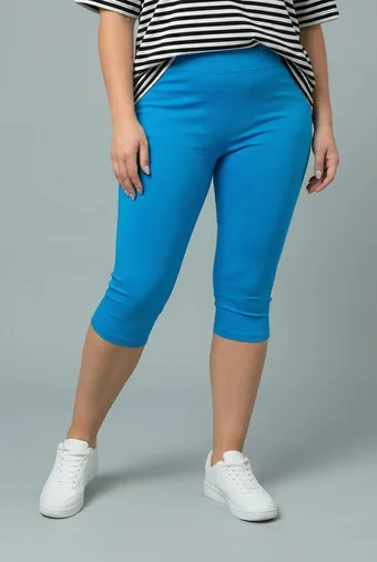 Pantaloni lunghi fino al polpaccio azzurri