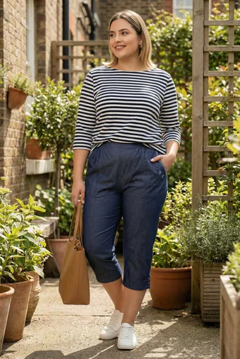 Pantaloni in denim di viscosa