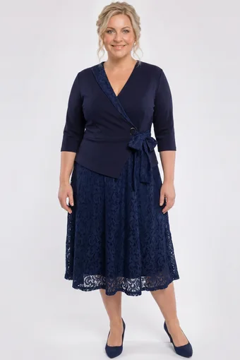 copia di copia di copia di Abito blu navy con finiture dorate
