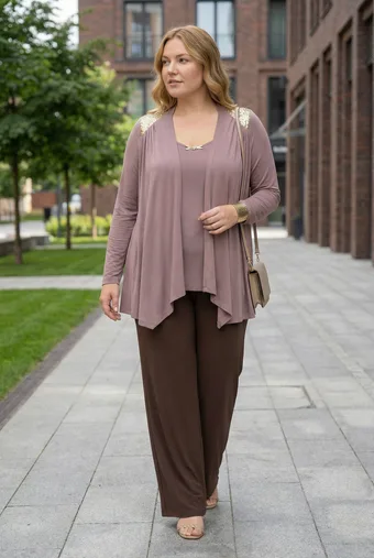 Top cardigan con paillettes