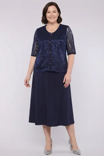 coordinato blu con filo d'argento