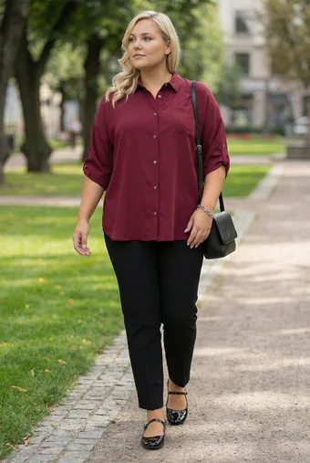 camicia bordeaux