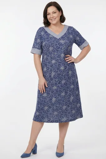copia di copia di copia di copia di Abito blu navy con maniche in pizzo