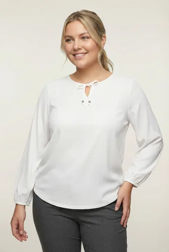 Camicetta bianca con maniche in chiffon
