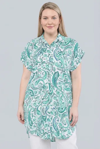 Camicia a fantasia verde