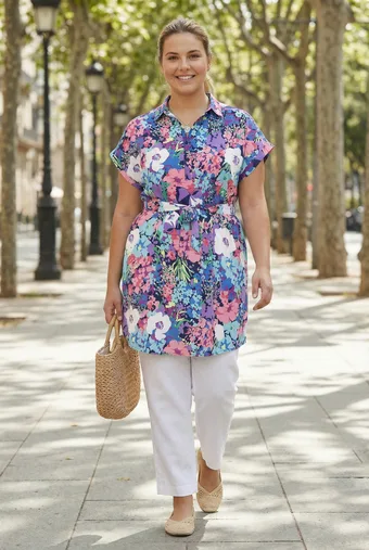 Tunica con fiori colorati