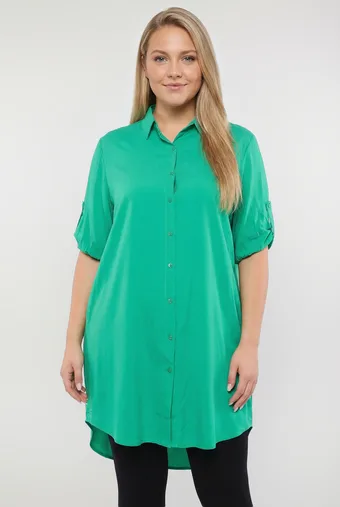 camicia lunga verde