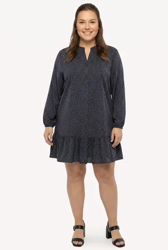 Abito blu navy con pois