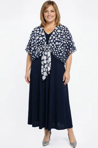 copia di Abito scialle floreale blu navy