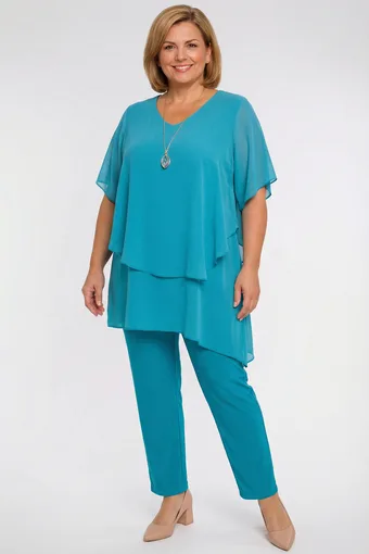 copia di coordinato blu navy con ricami beige