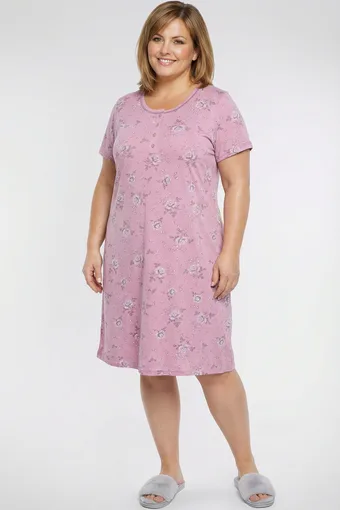copia di camicia da notte bianca con fiori blu fiordaliso