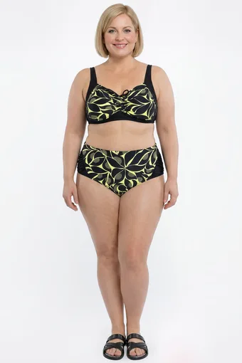 Completo con motivo tropicale nero