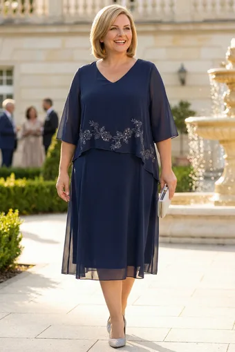 copia di copia di copia di copia di copia di copia di copia di copia di Abito scialle floreale blu navy