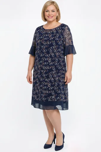 copia di copia di copia di copia di copia di copia di copia di copia di copia di Abito scialle floreale blu navy