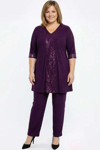 coordinato di paillettes verdi