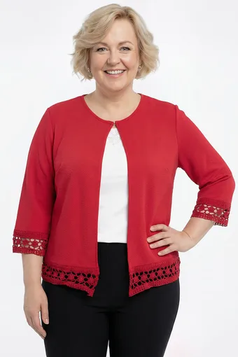 cardigan bianco con ricamo