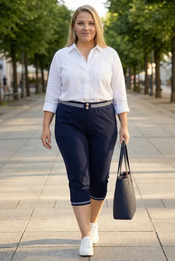 Pantaloni blu navy con tasche