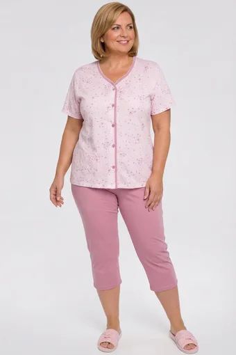 camicia da notte floreale rosa