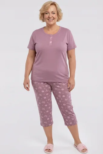 copia di Pantaloni pigiama giallo chiaro e blu con foglie