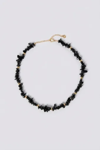 copia di Grande Collana di corallo nero e oro con orecchini
