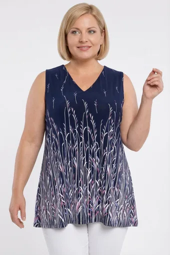 Camicetta bianca a cinture blu navy