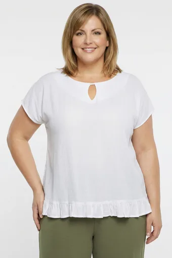 Camicia a cinture blu e bianche