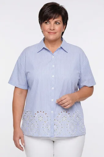 copia di copia di copia di copia di camicia bianca con ricami beige