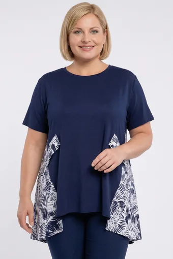 copia di Camicetta bianca a cinture blu navy