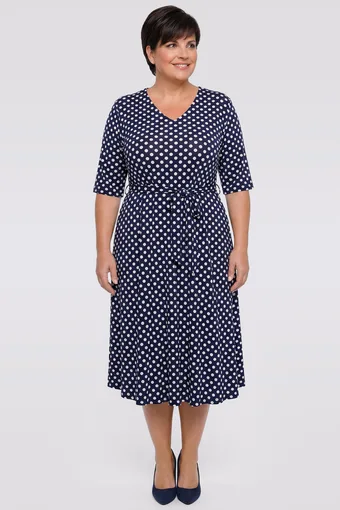Abito blu navy con cintura