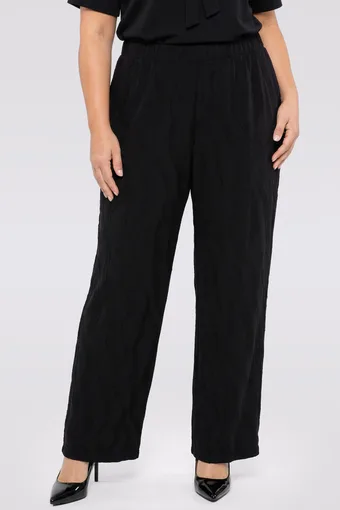 Pantaloni larghi con motivo in bianco e nero