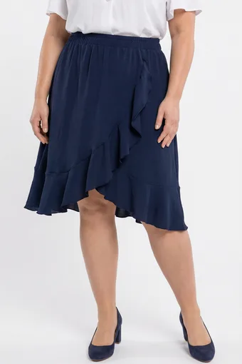 copia di Gonna blu navy con motivo bianco