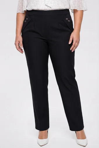 Pantaloni blu navy con cristalli sulle gambe