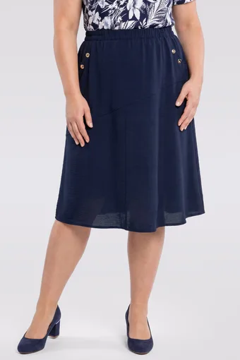 copia di copia di copia di copia di Gonna blu navy con motivo bianco