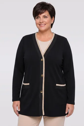 Maglione blu navy con cinture dorate