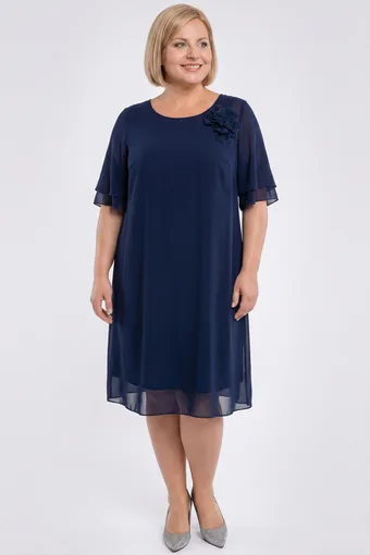 Vestito viola con fiore