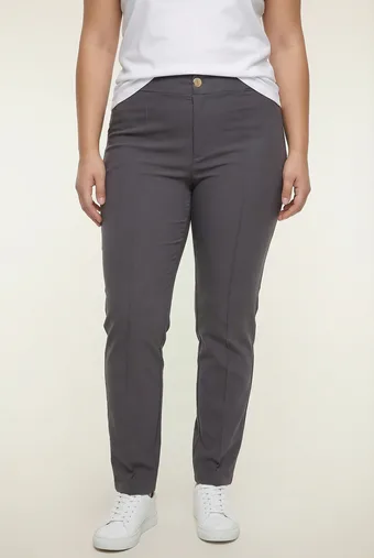 Pantaloni grigi con cucitura verticale