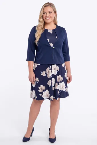 blazer blu navy con vestito