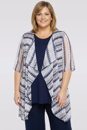 copia di copia di cardigan traforato viola e grafite
