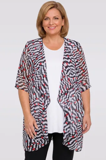 copia di copia di copia di cardigan traforato viola e grafite