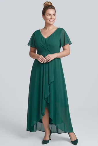 copia di copia di copia di Abito blu navy con pois bianchi e decorazioni