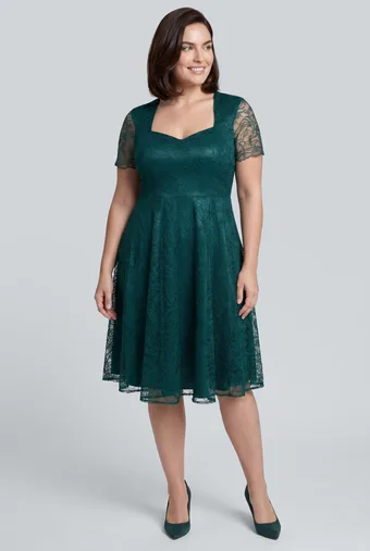 copia di copia di copia di copia di copia di copia di copia di Abito blu navy con pois bianchi e decorazioni