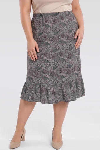 Gonna blu navy con piccoli fiori