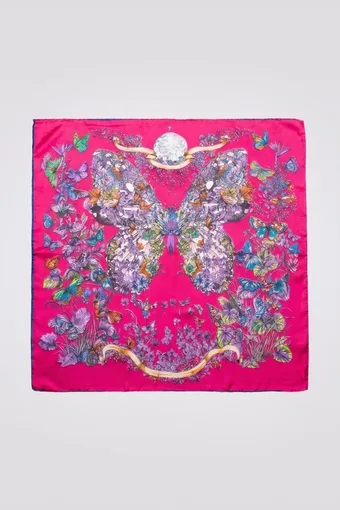 copia di copia di foulard beige con motivo a pois neri