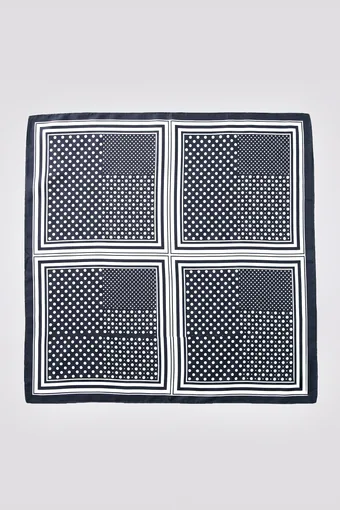 copia di copia di copia di copia di foulard beige con motivo a pois neri