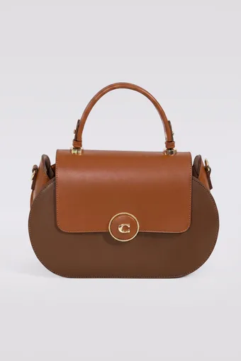 copia di copia di borsa a tracolla viola con dettagli dorati