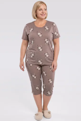 pigiama rosa chiaro con pantaloni a stampa leopardata