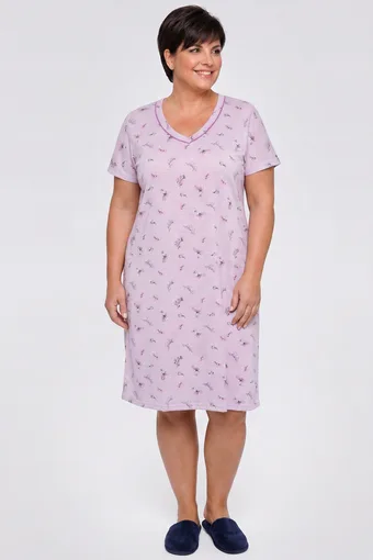 camicia da notte azzurra con tulipani blu scuro