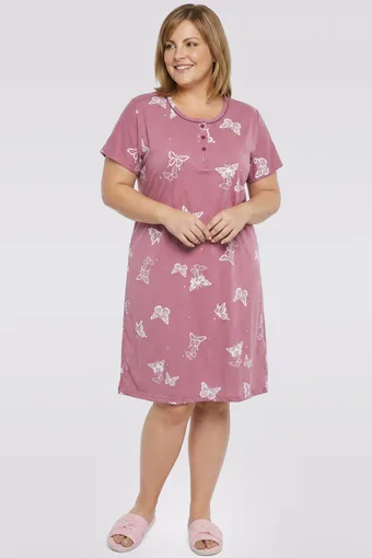 copia di camicia da notte azzurra con tulipani blu scuro