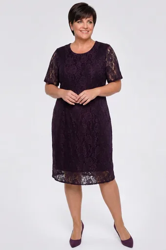 Abito rosa con stampa leopardata blu navy e blu