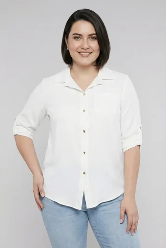 camicia sottile ecrù